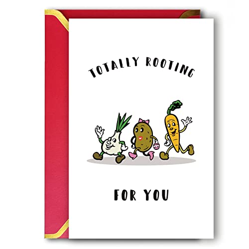 Ziwenhu 1 Funny good Luck cards for Friend, Encouragement gifts for Women  Men,Totally Rooting for You card