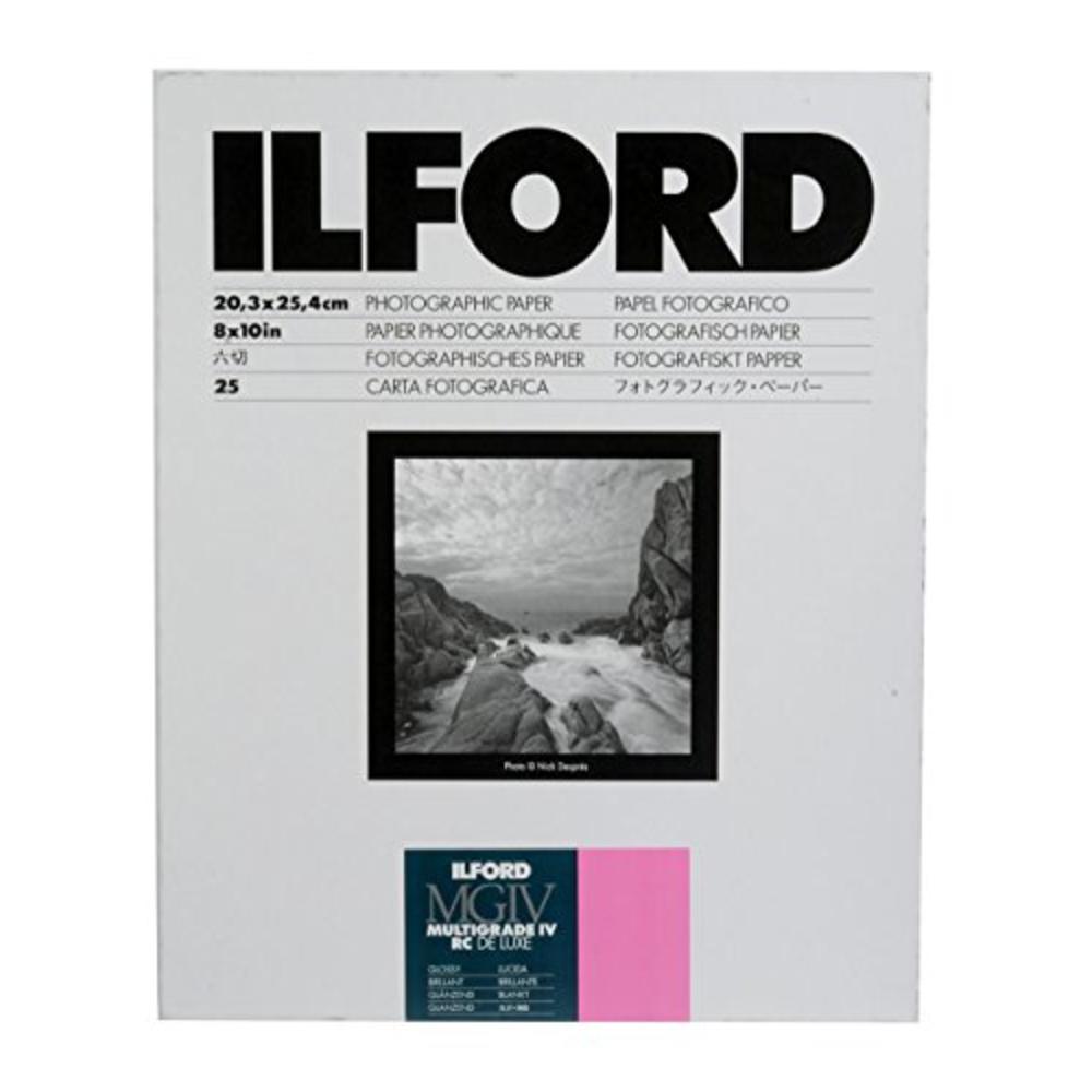 Ilford Multigrade IV RC Deluxe Resin Coated VC Variable Contrast Black & White Enlarging Paper - 8x10" - 25 Sheets - Glossy Surf
