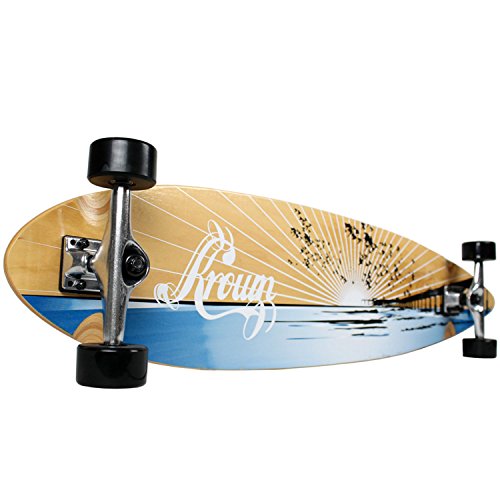 Krown Wood Sunset Complete Longboard Skateboard