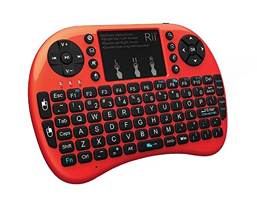 Rii 2.4GHz Mini Wireless Keyboard with Touchpad?QWERTY Keyboard,LED Backlit,Portable Keyboard Wireless for laptop/PC/Tablets/Win