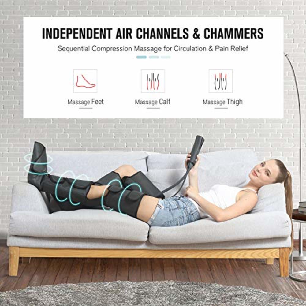 FIT KING Foot and Leg Massager for Circulation and Relaxation with Hand-held Controller 3 Modes 3 Intensities FT-012A