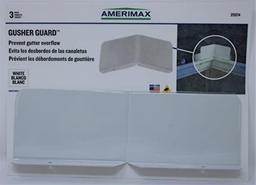 Amerimax 3PK White Gusher Guard Home Products 25074 GusherGuard, Pack of 1