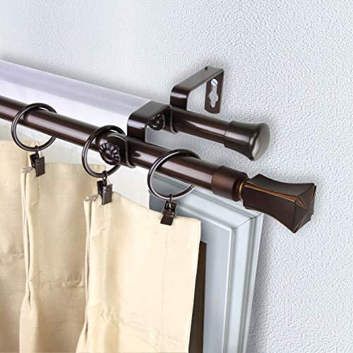 Rod Desyne Fort Double Curtain Rod, 48 by 84-Inch, Cocoa