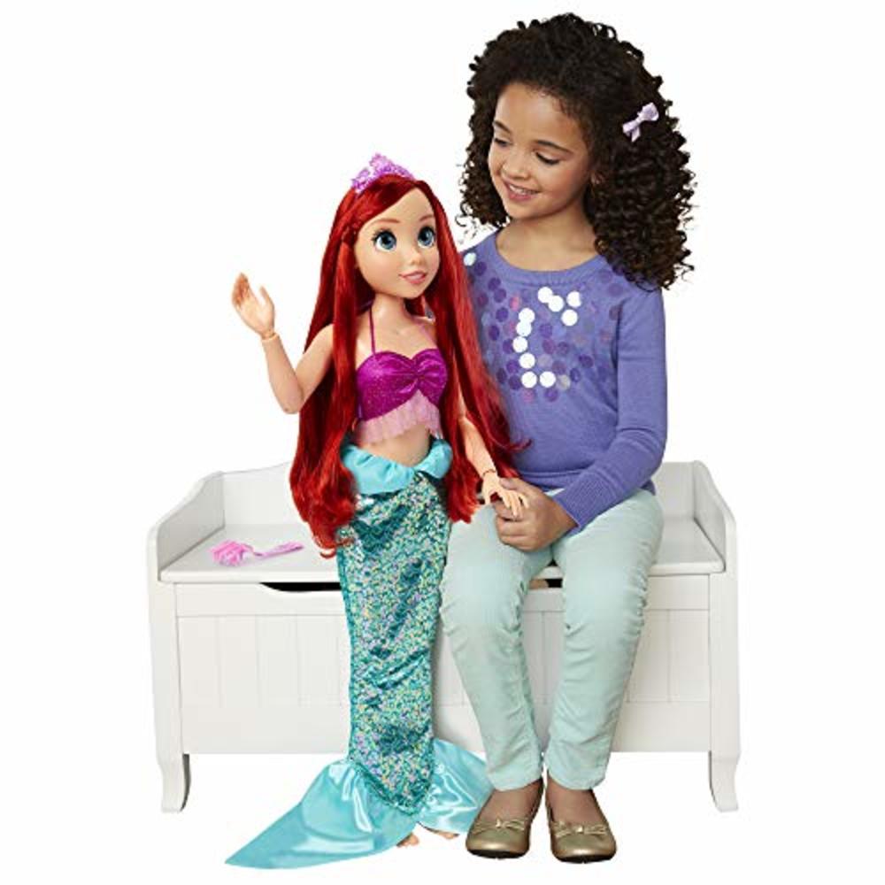 Disney Princess Ariel Doll My Size 32 Tall Playdate Ariel Doll with Long  Flowing Hair & Dinglehopper Hairbrush - Disneys The Lit