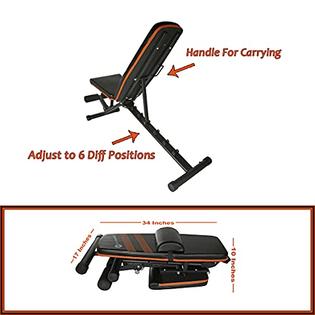 GYMENIST Gymenist Exercise Bench Adjustable Foldable Compact