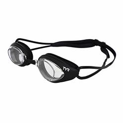 TYR Black Hawk Racing Goggles, Clear Matte Black, One Size
