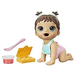 Baby Alive Lil Snacks Doll, Eats and Poops, Snack-Themed 8-Inch Baby Doll, Snack Box Mold, Toy for Kids Ages 3 and Up, Brown Hai