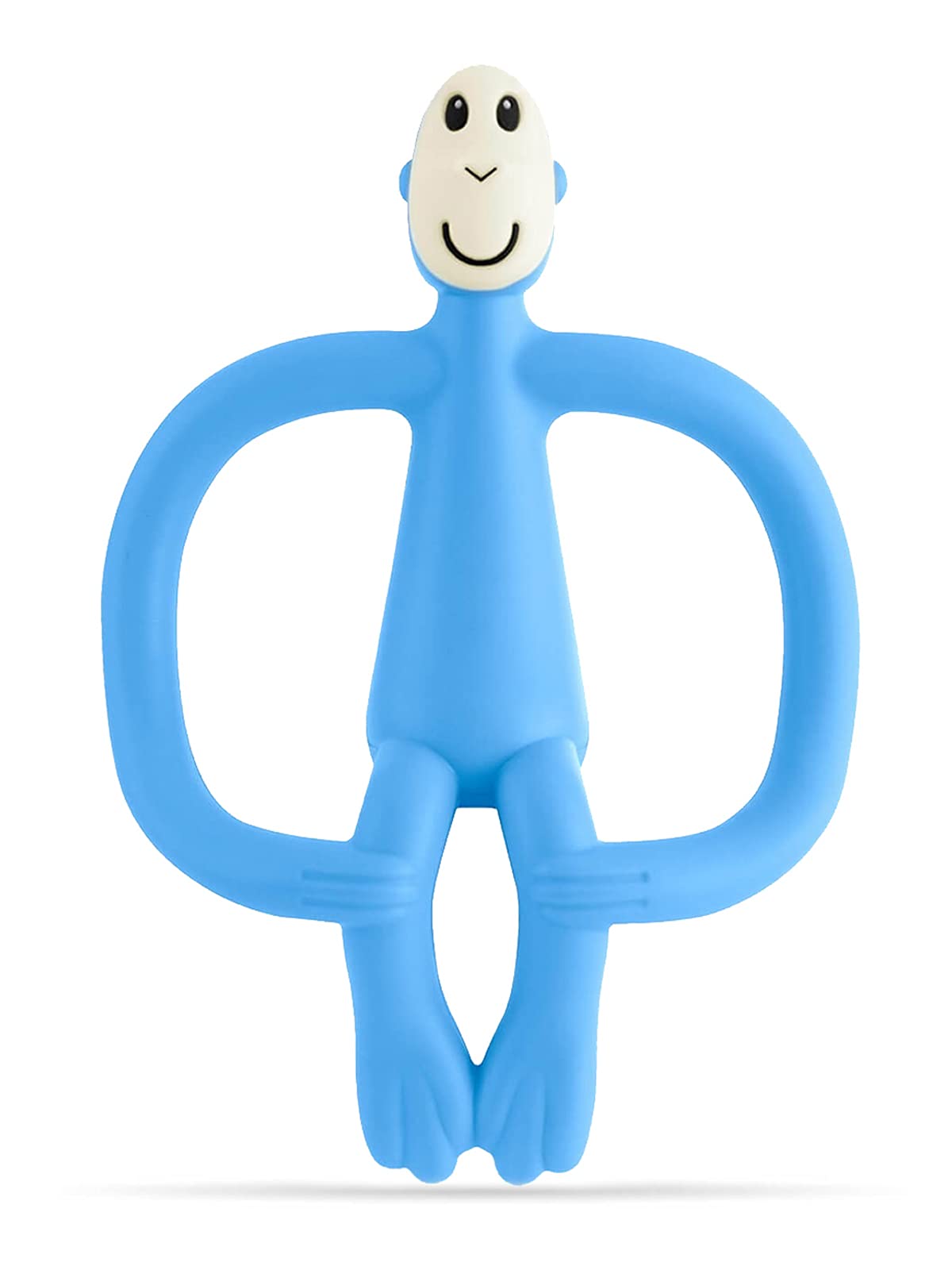 Matchstick Monkey, Original Teether & gel Applicator, Silicone, Easy to grip, BPA Free, 3 Months Old+, 105 cm, Light Blue Monkey