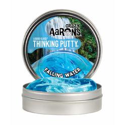 Crazy Aarons Thinkin Crazy Aaron's Transparent Thinking Putty - 4" Falling Water Liquid Glass See Through Putty Tin - 90 Grams, Never Dries Out