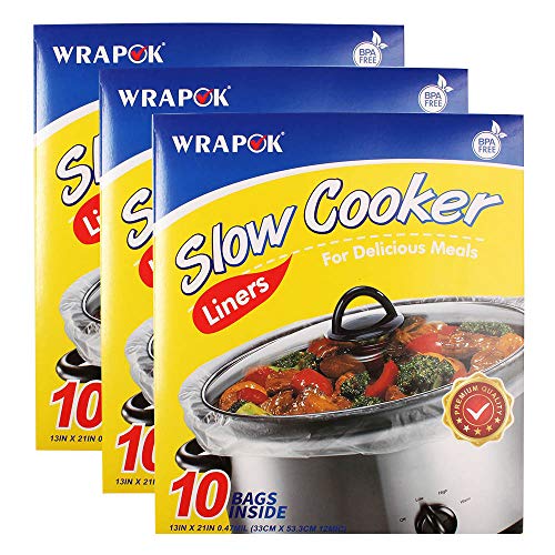 WRAPOK Slow cooker Liners Kitchen Disposable cooking Bags