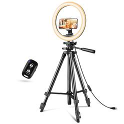 sensyne 12'' ring light with tripod stand, led selfie ring light with stand and phone holder for photography/recording/youtub