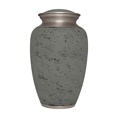 Liliane Memorials Slate Funeral Urn by Liliane Memorials - Cremation Urn for Human Ashes - Hand Made in Brass - Suitable for Cemetery Burial or Ni
