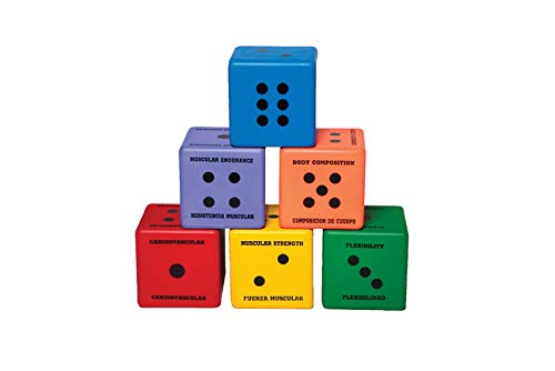 Sportime Five components of Fitness Dice, Set of 6