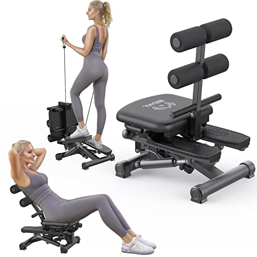 BESVIL Stepper ABS Workout Equipment AB Machine Total Body Workout Fitness Exercise Machine Stepping Exercise Machine for Home g