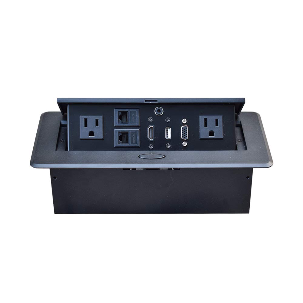 Jiangce Table Pop up Power Date center connection Box with Outlet Network HDMI for conference desk