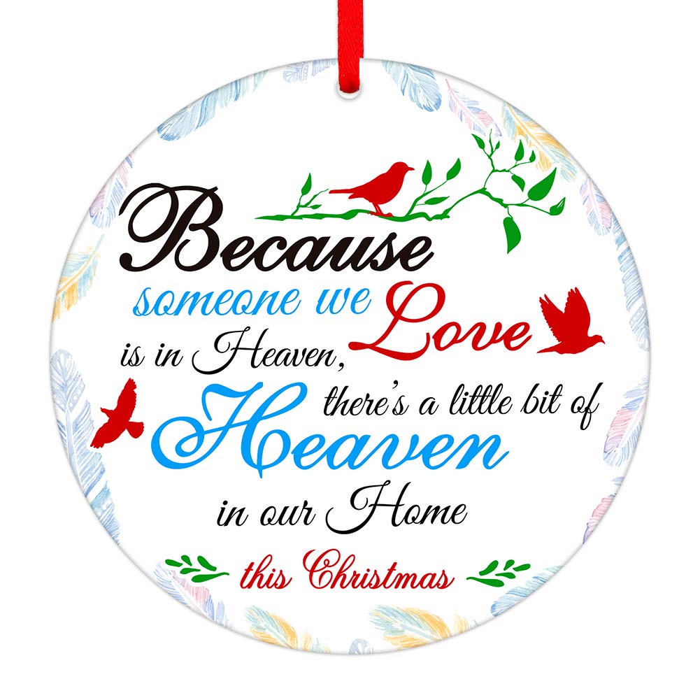 WaaHome Memorial christmas Ornaments 3 christmas in Heaven Ornaments for christmas Tree Decorations gifts