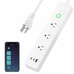 ASOUNUSE 2022 Smart Power Strip, Fast charging 65W gaN, 2 USB-c Ports &1 USB-A Port for iPhone121314, MacBook, Samsung & More, Works with