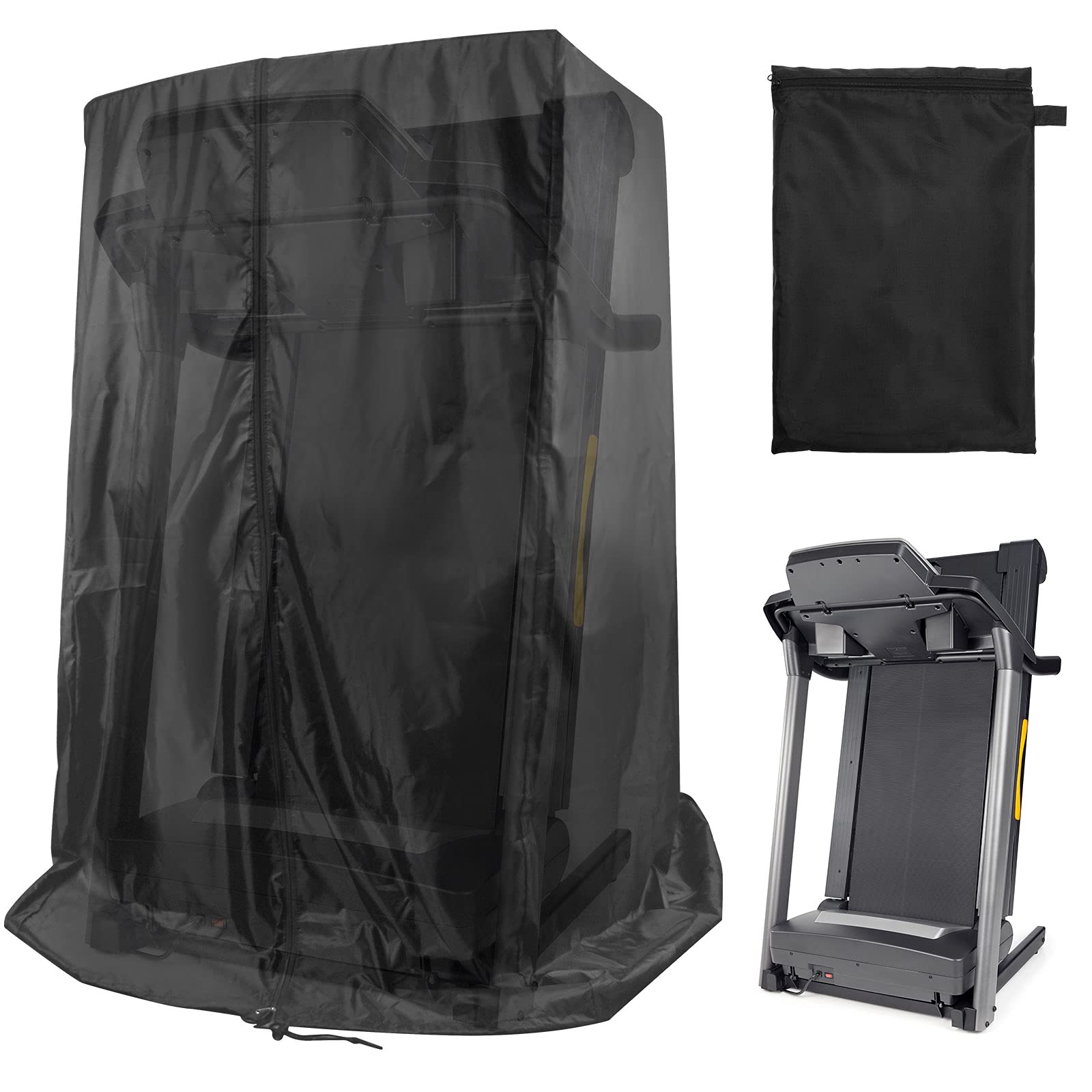 Luxiv Black Treadmill cover 46 L x 38 W x 66 H, Luxiv Dustproof Waterproof cover for Treadmill Fold-able cover for Indoor Outdoor Suns