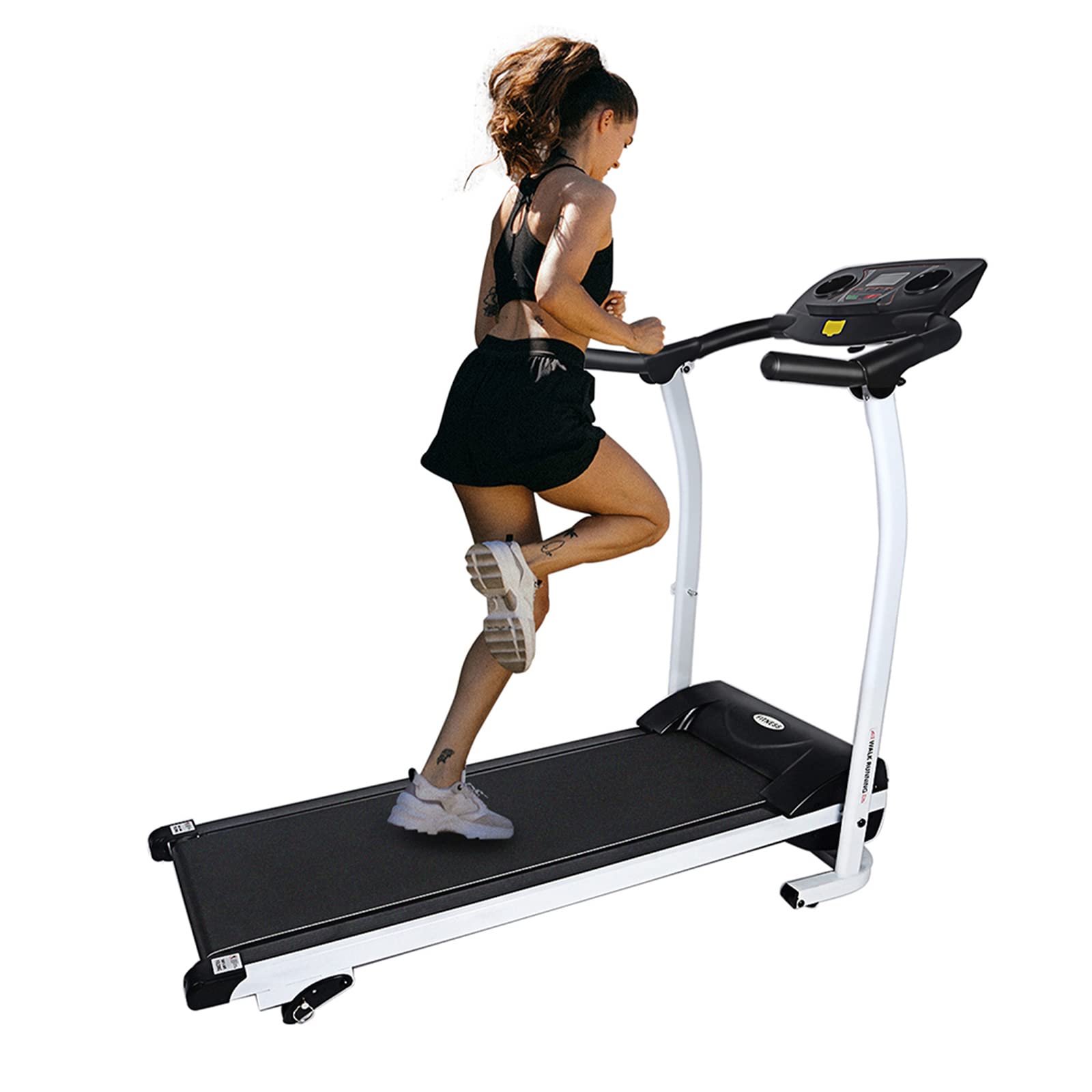 YSSOA High Performance Folding Treadmill, Workout Running Machine with LcD Display and Phone Slot, compact Treadmill for Fitness