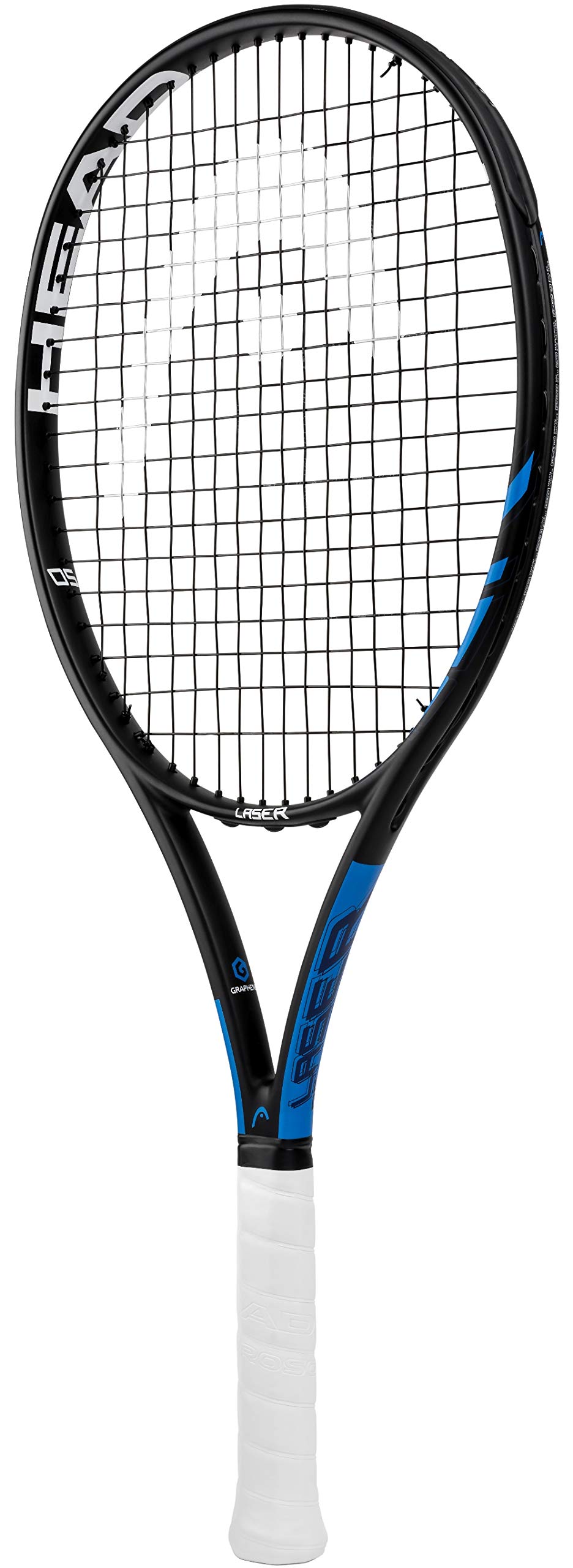 HEAD graphene Laser Oversize Pre-Strung Tennis Racquet with Large Sweetspot and Power , BlackBlue