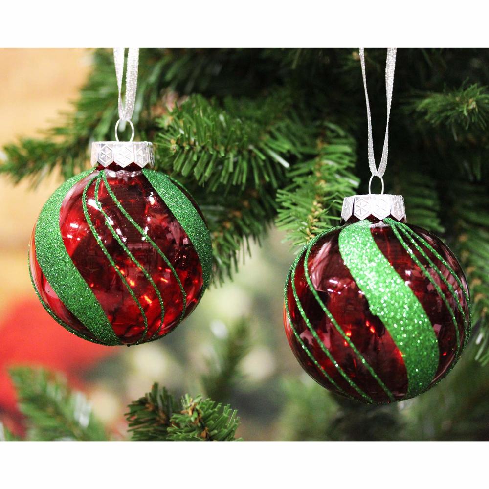 Sleetly Red and green christmas Ball Ornaments for christmas Tree Decorations, Shatterproof Large classic christmas Ornaments, 3