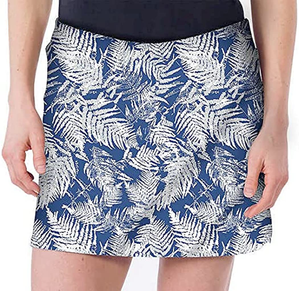 colorado clothing Tranquility Womens Everyday casual Skirt  gymgolfTennisActivewearAthletic Short Skort (Blue Fern, Large)