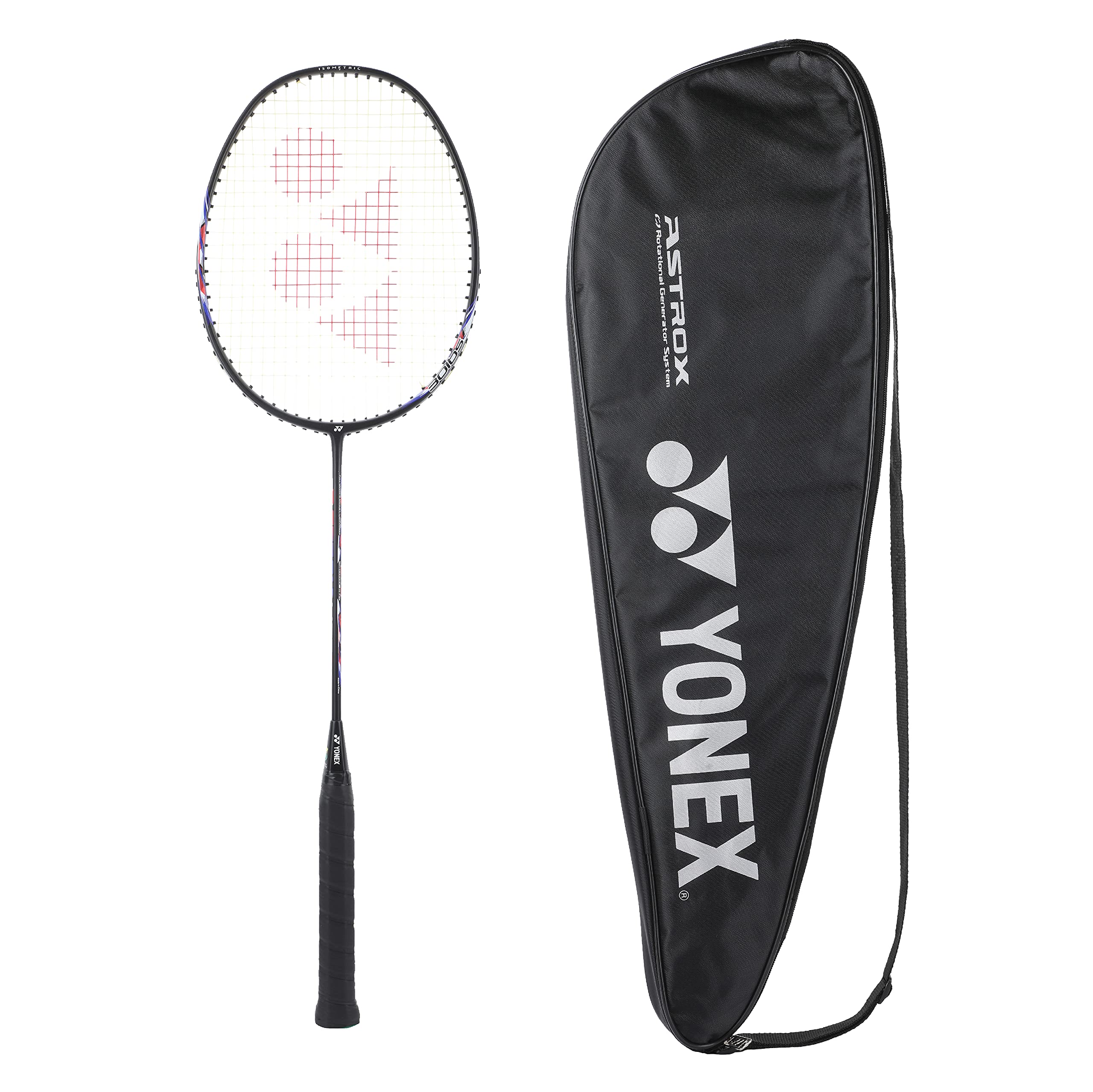 YONEX graphite Badminton Racquet Astrox Lite Series (g4, 77 grams, 30 lbs Tension) (Astrox Lite 21i Black)