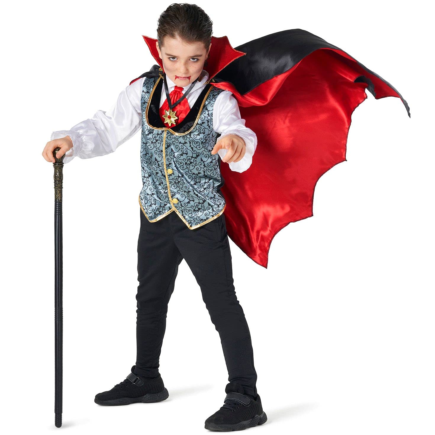 Morph costumes Kids Vampire costume Boys Vampire cape Dracula Outfit Toddler Scary Halloween costume For Boys XL