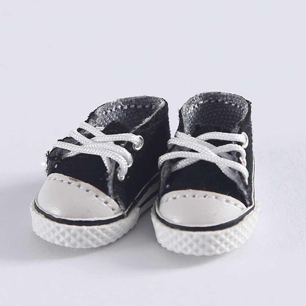 XiDonDon BJD Doll Shoes casual Shoes for OB11,gSc,Molly,Holala,112bjd Shoes Doll Toy Accessories (Black)