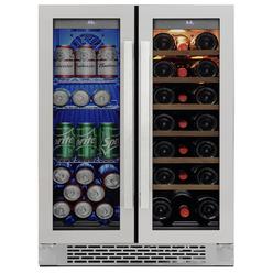 caLefort Wine and Beverage Refrigerator, 24 Inch Wine and Beverage cooler Fridge with Touch Panel chilled 36A-72AF and 3 color L