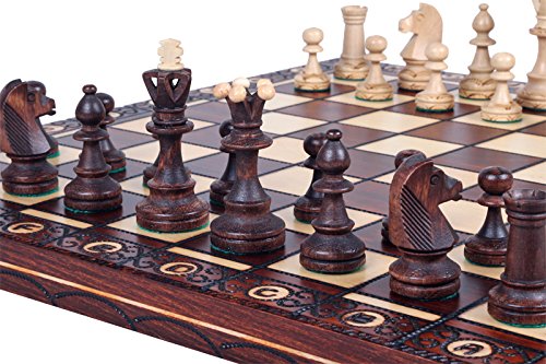 chess and games shop Muba Beautiful Handcrafted Wooden chess Set with Wooden Board and Handcrafted chess Pieces - gift idea Prod
