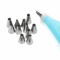 CATHYLIFE Piping Bags and Tips cake Decorating Kits Supplies with 12 Stainless Steel Baking Supplies Icing Tips, 2 Reusable Silicone Pastr
