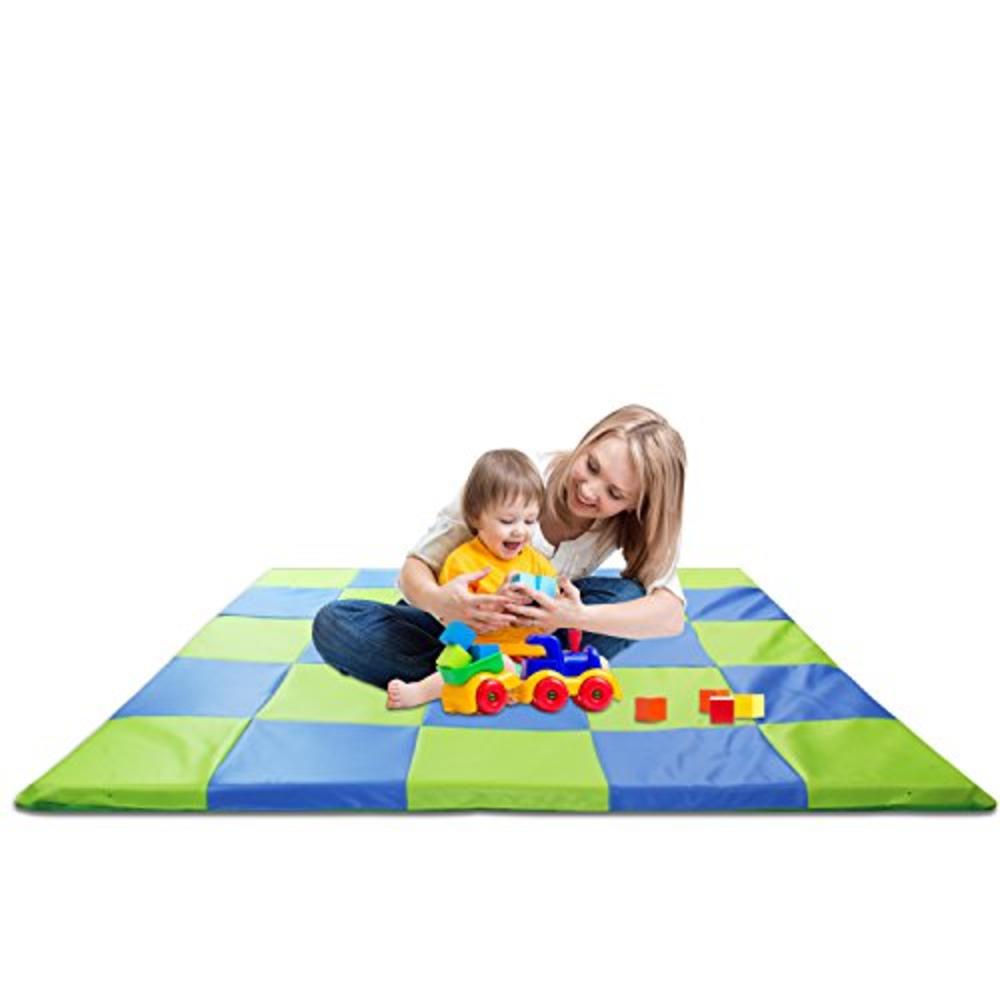 Weizzer Toys Memory Foam Soft Cushioned Patchwork Baby and Toddler Activity Play Mat