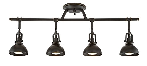 Kira Home Broadway 30" Industrial 4-Light Directional Track Lighting, Vintage Wall/Ceiling Light + Adjustable Heads, Oil Rubbed 