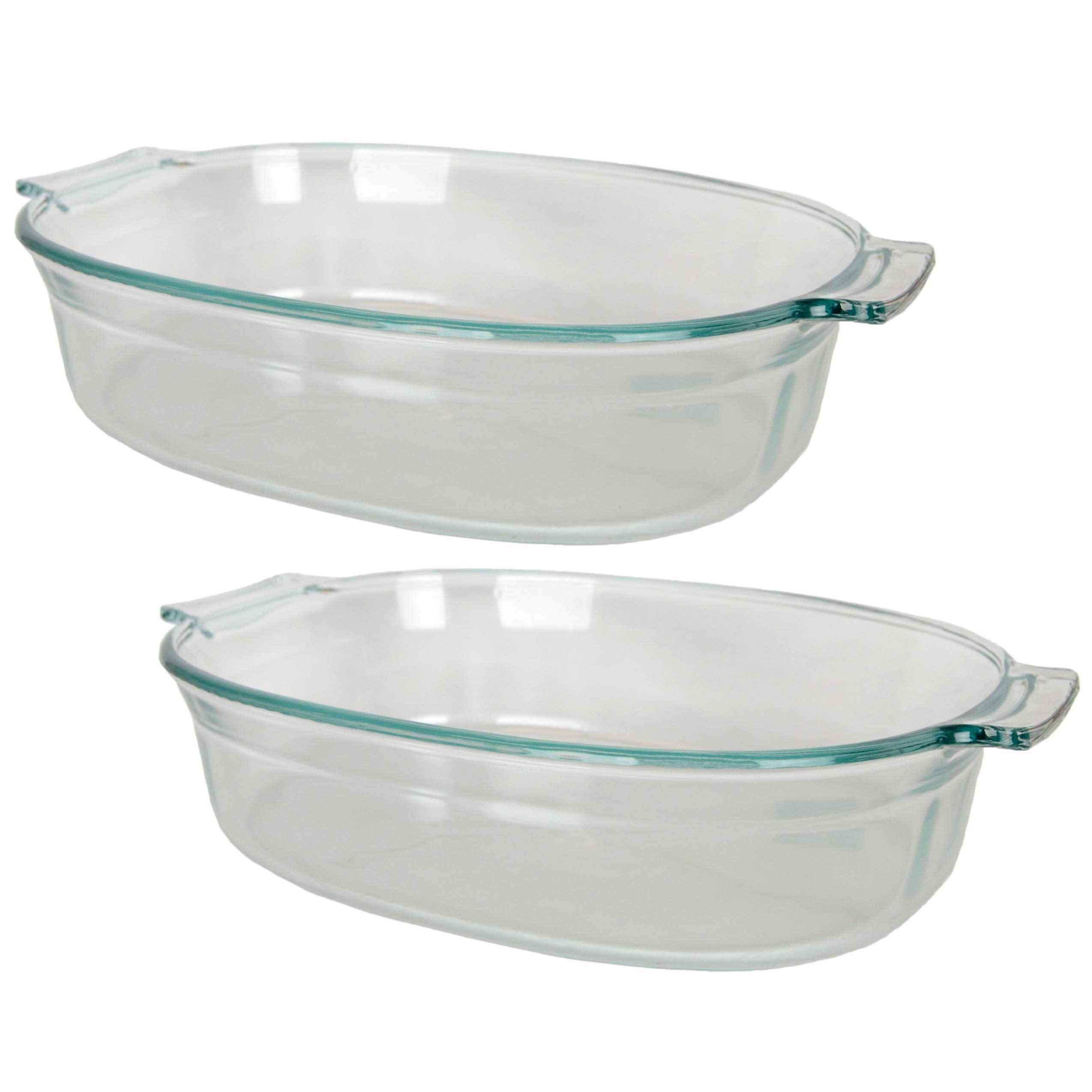 Pyrex 702 25 Quart Roaster glass Dish - 2 Pack