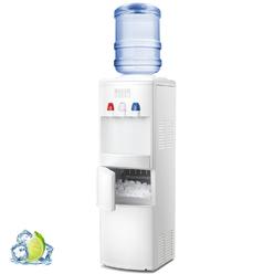 RWFLAME Water cooler Top Loading, Water Dispenser Built-in Ice Maker, 4 Temperature Settings - Hot, cold & cool Water, child Saf