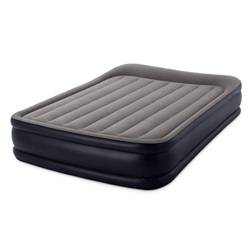 Intex Dura-Beam Series Deluxe Pillow Rest Raised Airbed with Internal Pump & Built-in Pillow, Queen