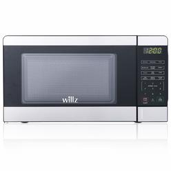 willz wlcmv207s2-07 countertop small microwave oven with 6 preset cooking programs interior light led display, 0.7 cu.ft, sta