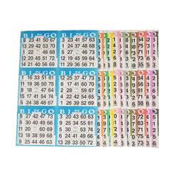 American games Bingo Paper game cards - 6 card - 10 Bingo Sheets - 100 Books - 10 colors, Made in USA
