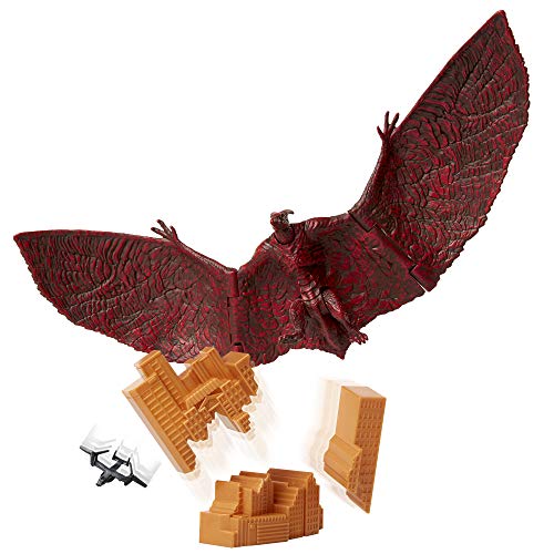 Godzilla King of The Monsters: 6" Rodan Articulated Action Figure with Osprey Helicopter & Destructible City