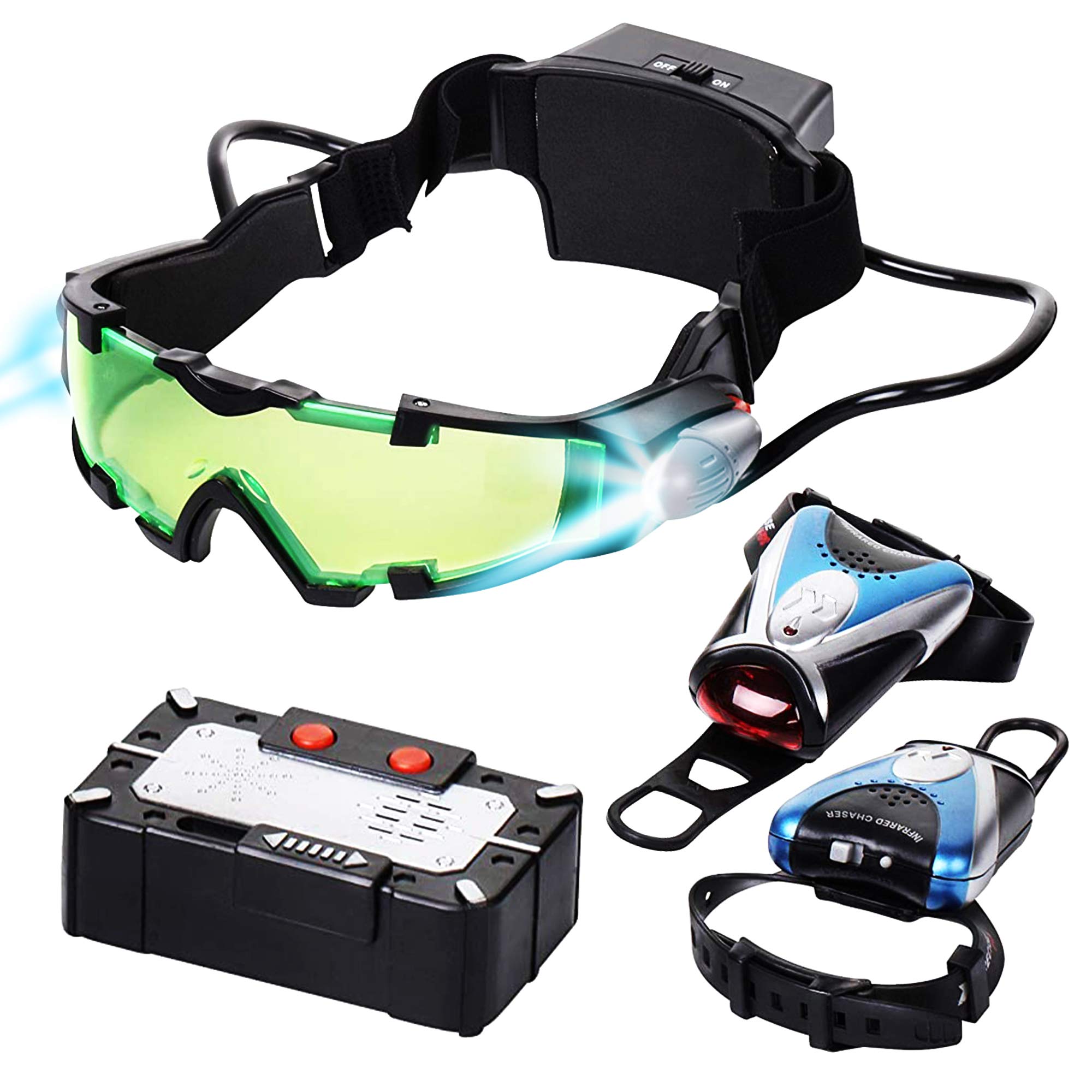 Dazmers Spy Kit gear Set for Kids - cool Spy gadgets Kit - Night Vision  goggles, Micro Voice Disguiser, Infrared chaser Equipment - Surv