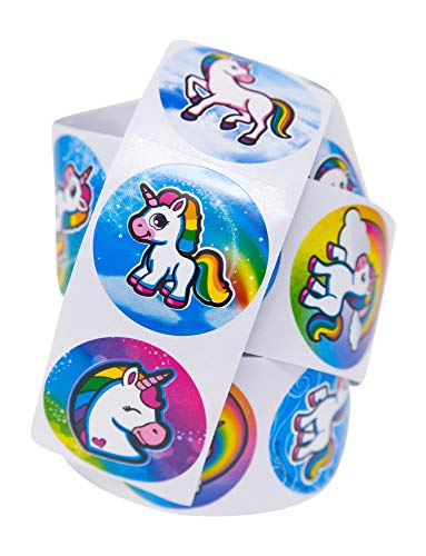 Edgewood Toys 100 Unicorn Stickers: Roll of One Hundred (100) Stickers With Various Unicorn Designs - Easy To Peel & Remove - Great Addition T
