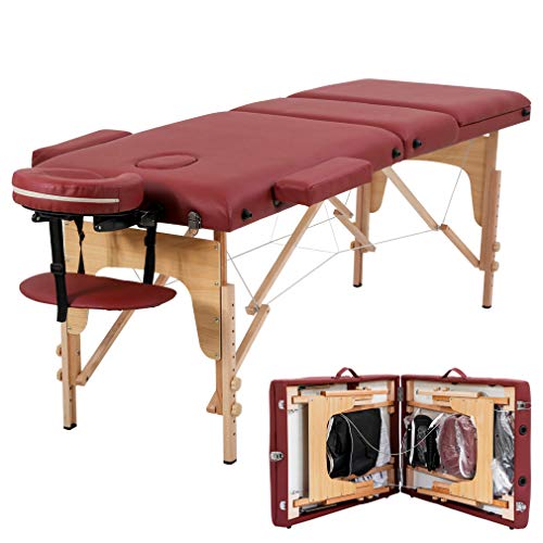 BestMassage Portable Massage Table Massage Bed Spa Bed 73 inch Long 24 Inch Wide Portable Massage Bed Height Adjustable Salon Bed Face cradl