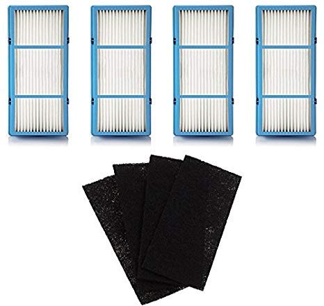 Nispira True HEPA Air Filter Replacement Carbon Compatible with Holmes AER1 HAPF30AT Air Purifier - 1.2” x 10” x 4.6” (4 HEPA Fi