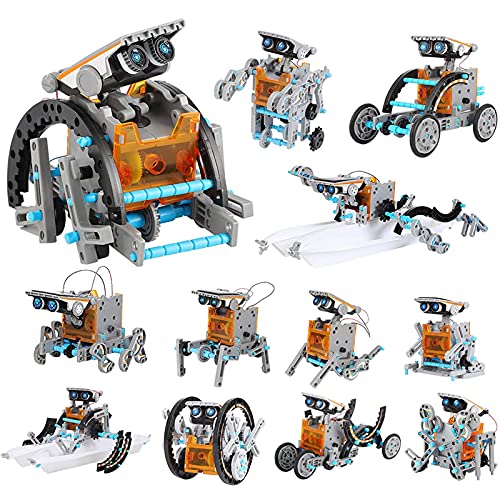 Lucky Doug 12-in-1 STEM Solar Robot Kit Toys Gifts for Kids 8 9 10 11 12 13  Years Old, Educational Building Science Experiment S
