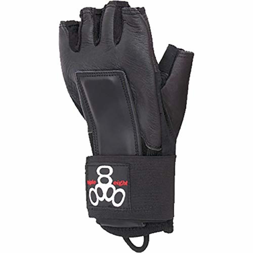 Triple Eight Hired Hands Skateboarding Wrist Guard Gloves, Large, Black (604352 80003)