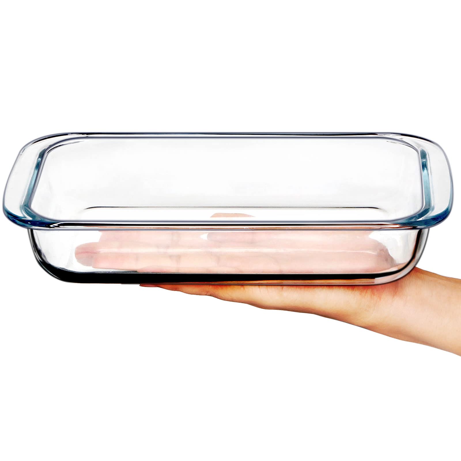 NUTRIUPS 1 QT Mini glass Baking Dish for Oven glass Pan for cooking Small glass casserole Dish