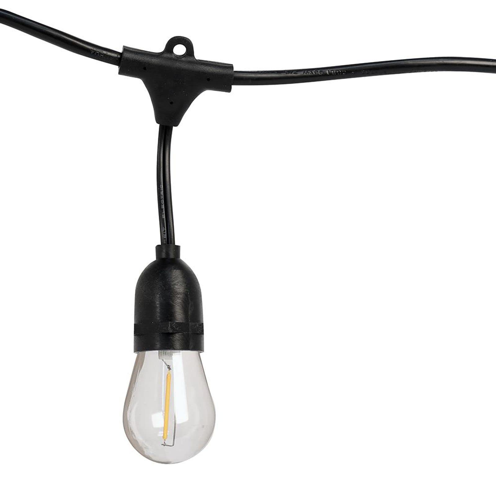 Hampton Bay Lighting Outdoor 20 ft 10 Socket LED Solar Edison Bulb String Light