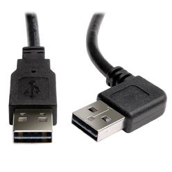 Tripp Lite UR020-003-RA Tripp Lite Reversible USB Cable,Black,3 ft.  UR020-003-RA