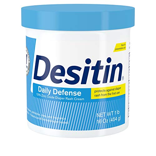 Desitin Daily Defense Baby Diaper Rash cream with Zinc Oxide to Treat, Relieve & Prevent diaper rash, Hypoallergenic, Dye-, Phth